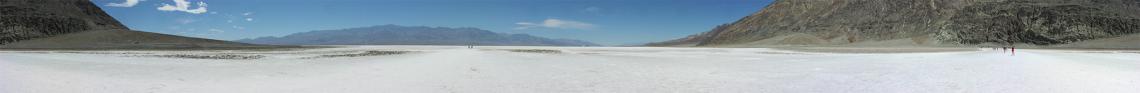 Salt flats at Badwater panoramic view (more than 360 degrees)